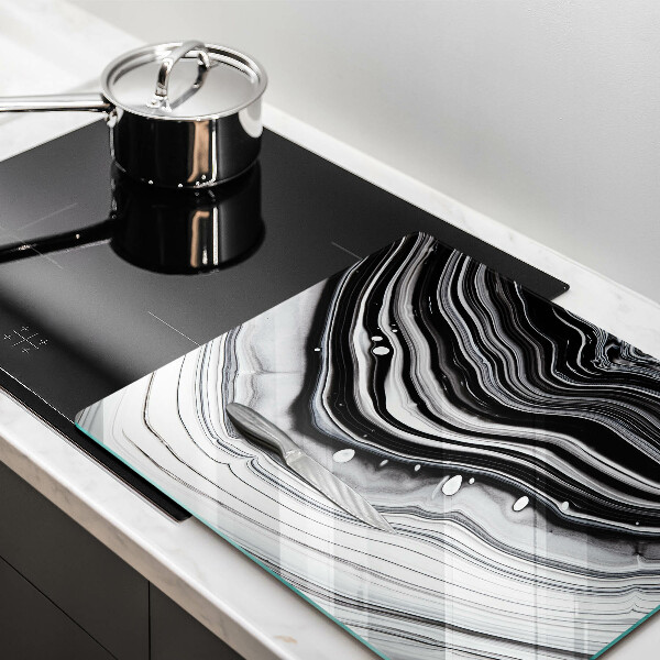 Tűzhelyvédő üveglap Tinta absztrakció
