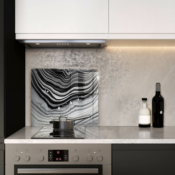 Tűzhelyvédő üveglap Tinta absztrakció