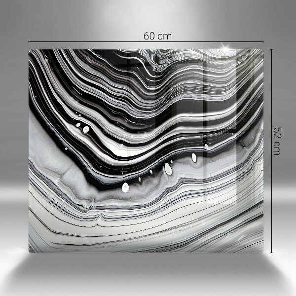 Tűzhelyvédő üveglap Tinta absztrakció