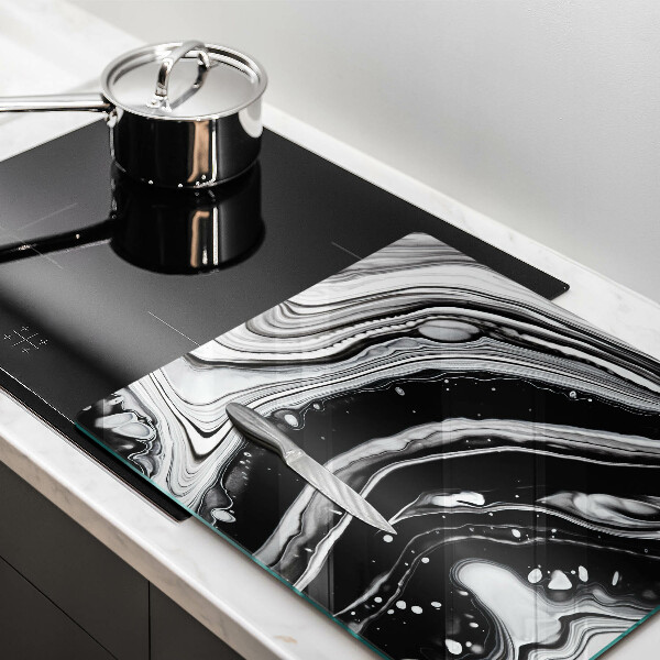 Tűzhelyvédő üveglap Tinta absztrakció