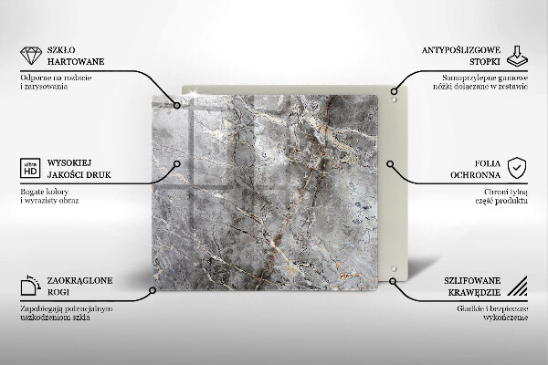 Tűzhelyvédő üveglap Kő textúra