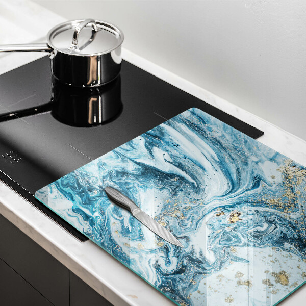 Tűzhelyvédő üveglap Szerkezete arannyal