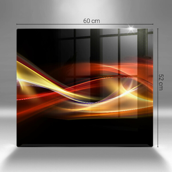 Tűzhelyvédő üveglap Absztrakt füst és fény