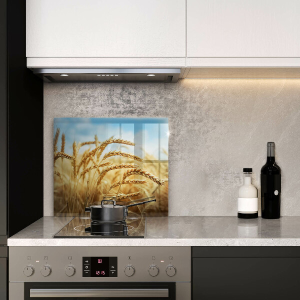 Tűzhelyvédő üveglap Kalász gabonafélék a területen