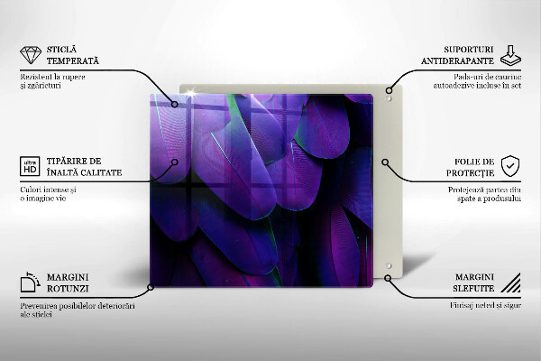 Tűzhelyvédő üveglap Neon tollak