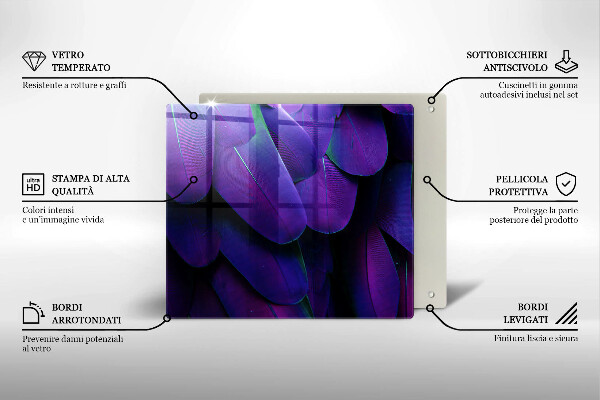 Tűzhelyvédő üveglap Neon tollak