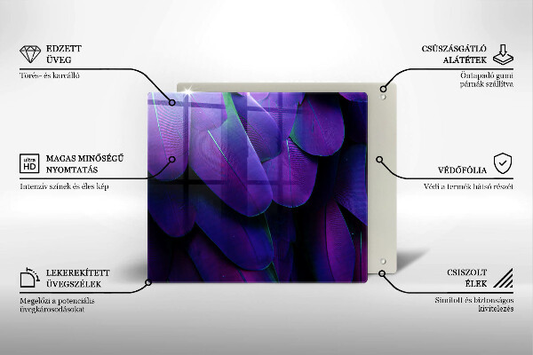 Tűzhelyvédő üveglap Neon tollak