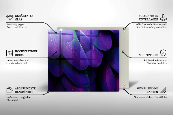Tűzhelyvédő üveglap Neon tollak