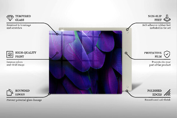 Tűzhelyvédő üveglap Neon tollak