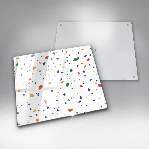 Tűzhelyvédő üveglap Színes kőedény