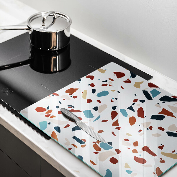 Tűzhelyvédő üveglap Díszítő kő