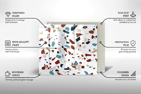 Tűzhelyvédő üveglap Díszítő kő