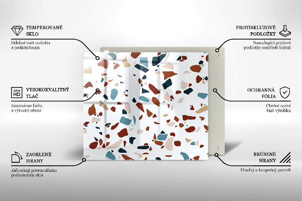 Tűzhelyvédő üveglap Díszítő kő