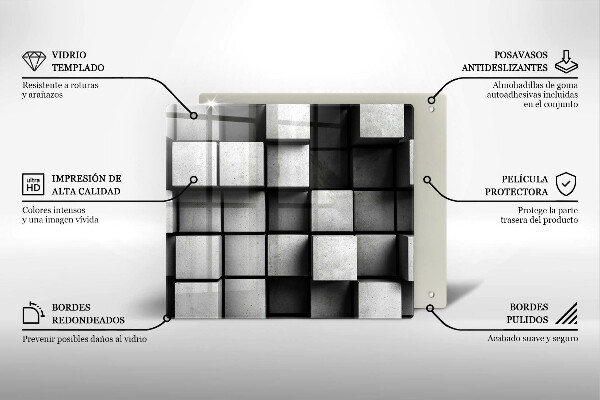 Tűzhelyvédő üveglap 3D geometriai háttér