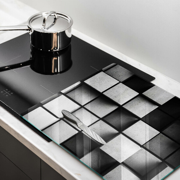 Tűzhelyvédő üveglap 3D geometriai háttér