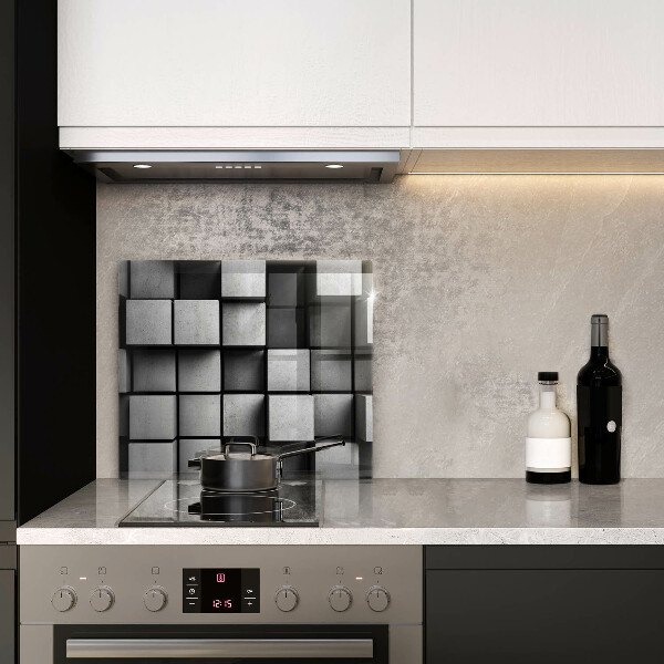 Tűzhelyvédő üveglap 3D geometriai háttér