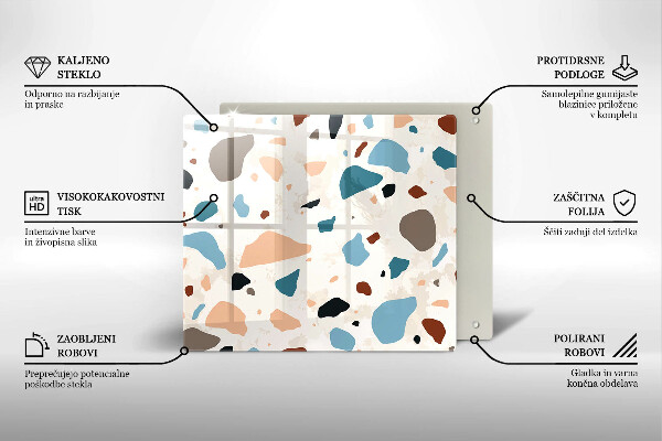 Tűzhelyvédő üveglap Dekoratív kőedény