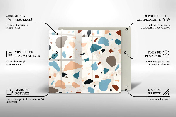 Tűzhelyvédő üveglap Dekoratív kőedény