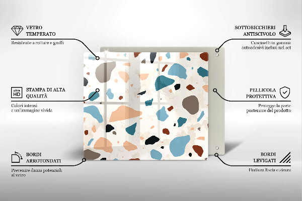 Tűzhelyvédő üveglap Dekoratív kőedény