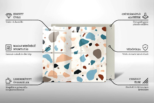 Tűzhelyvédő üveglap Dekoratív kőedény