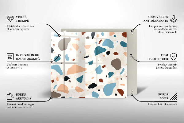 Tűzhelyvédő üveglap Dekoratív kőedény