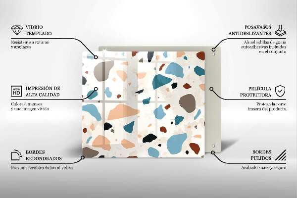 Tűzhelyvédő üveglap Dekoratív kőedény