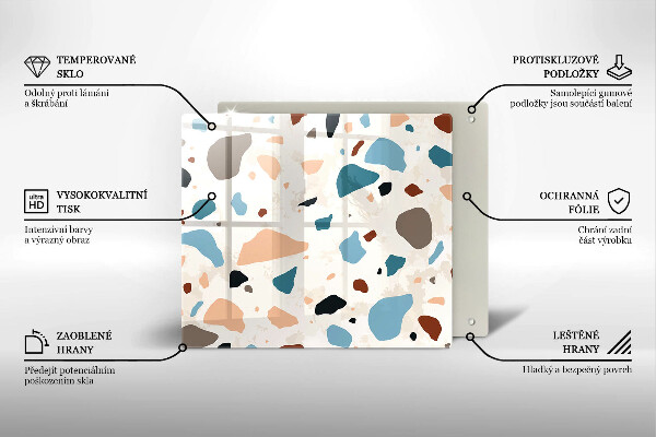 Tűzhelyvédő üveglap Dekoratív kőedény