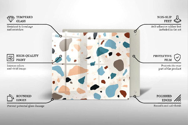 Tűzhelyvédő üveglap Dekoratív kőedény