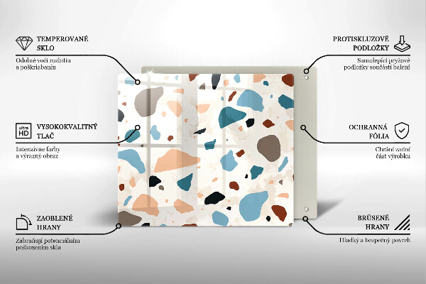 Tűzhelyvédő üveglap Dekoratív kőedény