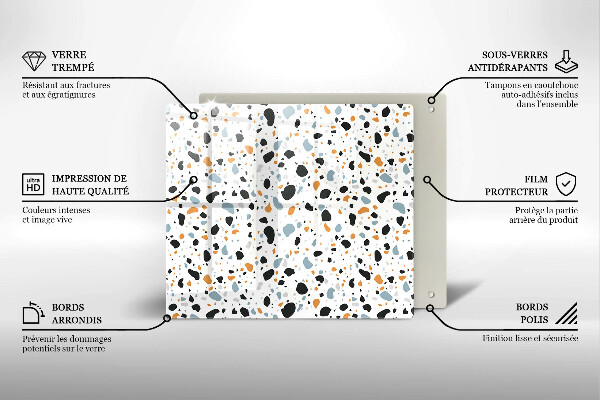 Tűzhelyvédő üveglap Dekoratív kőedény