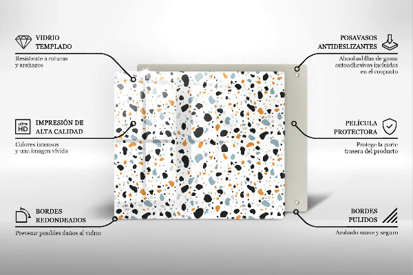 Tűzhelyvédő üveglap Dekoratív kőedény