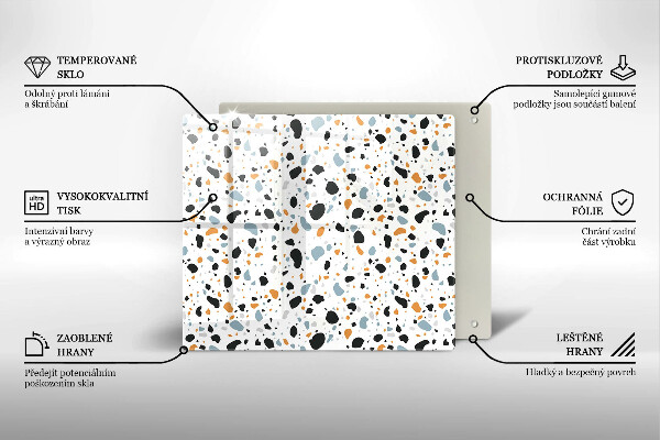 Tűzhelyvédő üveglap Dekoratív kőedény