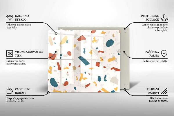 Tűzhelyvédő üveglap Dekoratív kőedény