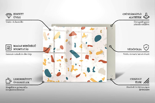 Tűzhelyvédő üveglap Dekoratív kőedény