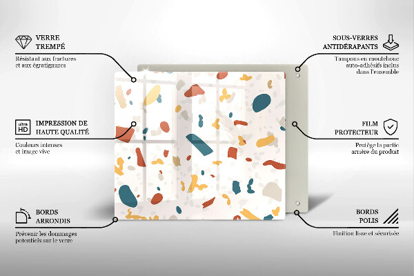 Tűzhelyvédő üveglap Dekoratív kőedény