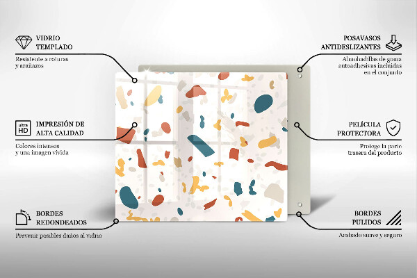 Tűzhelyvédő üveglap Dekoratív kőedény