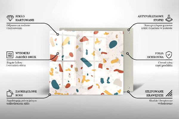 Tűzhelyvédő üveglap Dekoratív kőedény