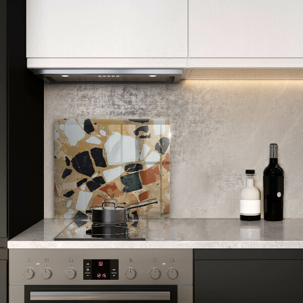 Tűzhelyvédő üveglap Dekoratív kövek lemez