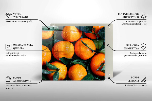 Tűzhelyvédő üveglap Narancs gyümölcs