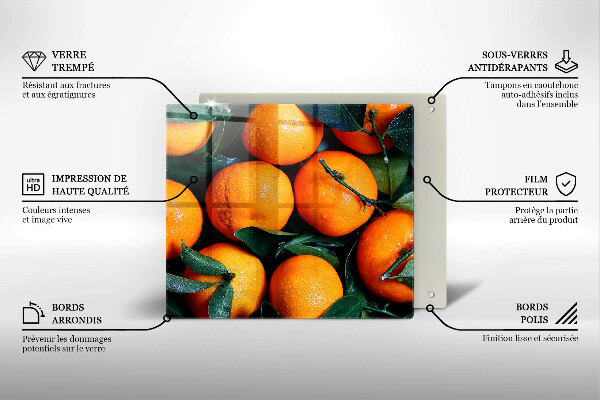 Tűzhelyvédő üveglap Narancs gyümölcs