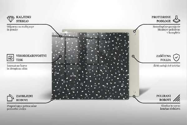 Tűzhelyvédő üveglap Díszítő kő