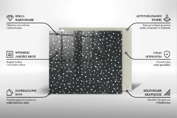 Tűzhelyvédő üveglap Díszítő kő