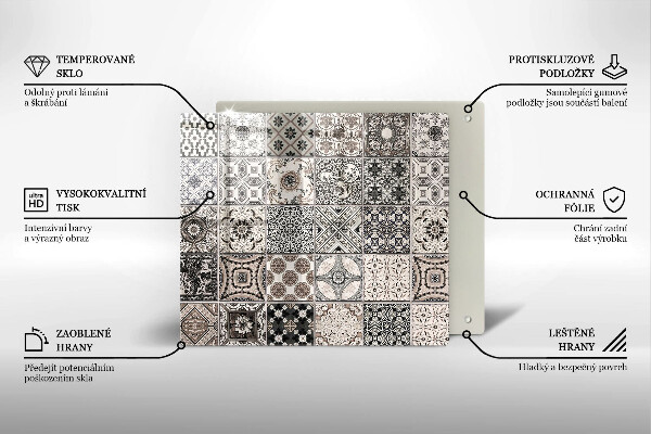 Tűzhelyvédő üveglap Dekoratív csempe