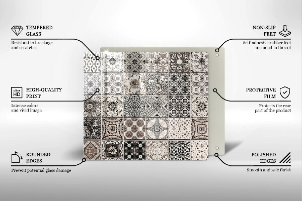 Tűzhelyvédő üveglap Dekoratív csempe