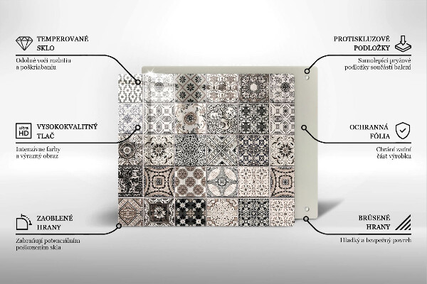 Tűzhelyvédő üveglap Dekoratív csempe