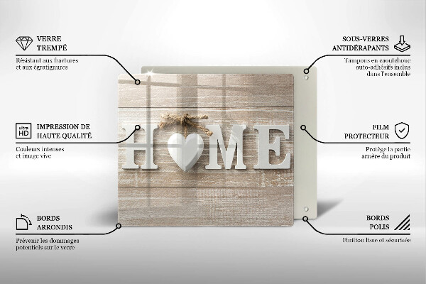Tűzhelyvédő üveglap Home