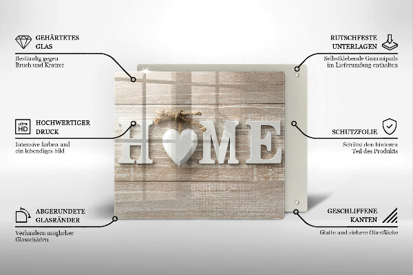 Tűzhelyvédő üveglap Home