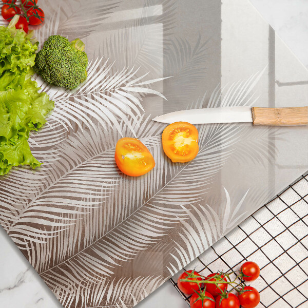 Tűzhelyvédő üveglap Boho növényzet levelei