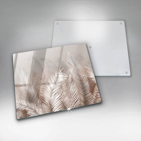 Tűzhelyvédő üveglap Boho növényzet levelei