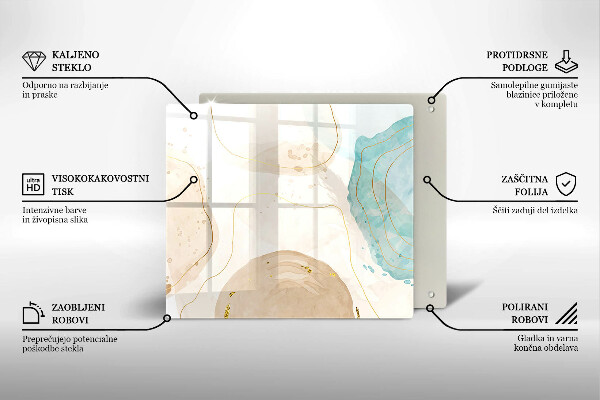 Tűzhelyvédő üveglap Világos bohó formák